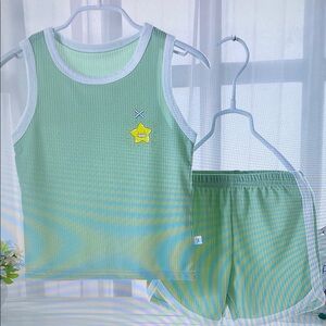 Green Kids Pajamas Set